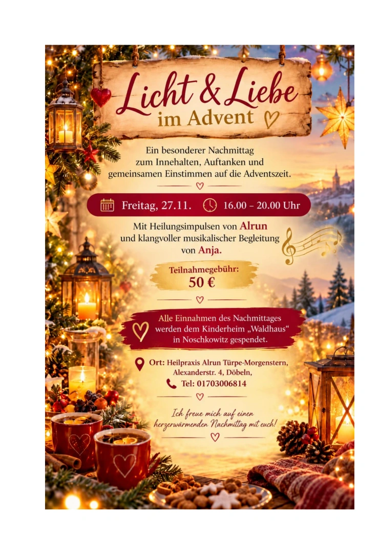 Licht und Liebe im Advent – Veranstaltungsflyer